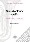 Sonata TWV 41:F2. Eb or F tuba and piano. Spartito libro di Telemann Georg Philipp Piazzini A. (cur.)