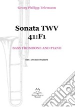 Sonata TWV 41:F1. Bass trombone and piano. Spartito libro