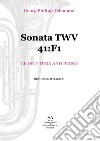 Sonata TWV 41:F1. Eb or F tuba and piano. Spartito libro di Telemann Georg Philipp Piazzini A. (cur.)