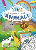 Animali. Colora e impara le parole. Ediz. illustrata libro