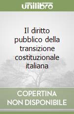 Il diritto pubblico della transizione costituzionale italiana libro