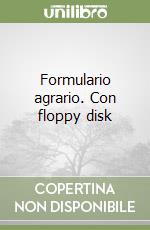 Formulario agrario. Con floppy disk libro