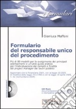 Formulario del responsabile unico del procedimento. Con CD-ROM libro