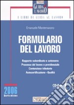 Formulario del lavoro. Con CD-ROM libro