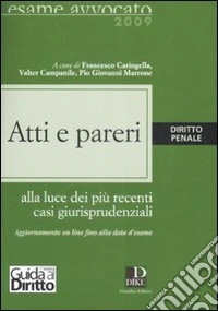 Atti e pareri. Diritto penale libro