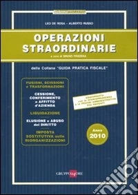 Operazioni straordinarie