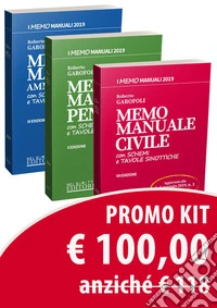 Meno manuale penale-Memo manuale amministrativo-Memo manuale civile. Con schemi e tavole sinottiche libro
