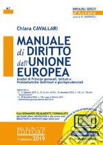 Manuale di diritto dell'Unione Europea. Analisi di principi generali, Istituti e problematiche dottrinali e giurisprudenziali. Con espansione online libro