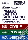 I modelli di atto giudiziario per l'esame avvocato 2019. Formulario. Criteri e tecniche di redazione. Civile-Penale-Amministrativo libro