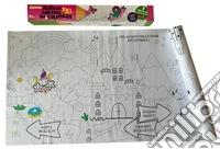 Rotolo adesivo da colorare XXL. Fantasia libro