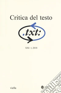 Critica del testo (2018). Vol. 2 libro