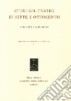 Studi sul teatro di Sette e Ottocento libro di Perdichizzi Vincenza