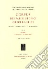 Corpus dei papiri storici greci e latini. Parte A. Storici greci. Vol. 1/3.1: Autori noti. Eforo. frammenti e testimonianze libro di Vannini L. (cur.)