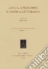 Lirica, epigramma e critica letteraria libro