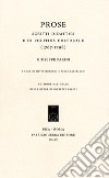 Prose. Scritti didattici e di politica culturale (1767-1798) libro