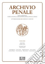 Archivio penale. Rivista quadrimestrale di diritto, procedura e legislazione penale, speciale, europea e comparata (2018). Vol. 3: Settembre-Dicembre libro