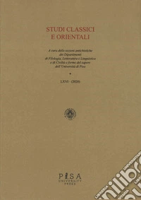 Studi classici orientali (2020). Vol. 66
