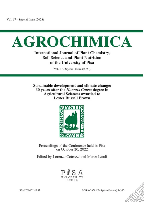 Agrochimica (2022). Vol. 67: Special issue