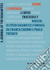 Storie e linguaggi. Rivista di studi umanistici (2018). Vol. 2 libro