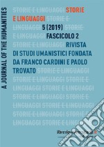 Storie e linguaggi. Rivista di studi umanistici (2019). Vol. 2 libro