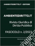 Ambientediritto.it. Rivista giuridica di Diritto Pubblico (2023). Vol. 2