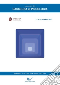 Rassegna di psicologia (2018). Vol. 3 libro