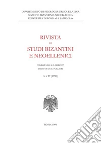 Rivista di studi bizantini e neoellenici (1990). Vol. 27 libro