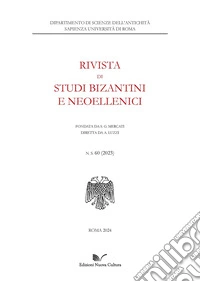 Rivista di studi bizantini e neoellenici (2023). Vol. 60 libro