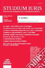 Studium iuris. Rivista per la formazione nelle professioni giuridiche (2022). Vol. 7-8 libro