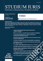 Studium iuris. Rivista per la formazione nelle professioni giuridiche (2023). Vol. 1 libro