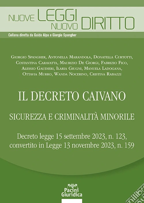 Il decreto Caivano. Sicurezza e criminalità minorile
