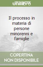 Il processo in materia di persone minorenni e famiglie libro