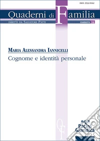 Cognome e identità personale libro