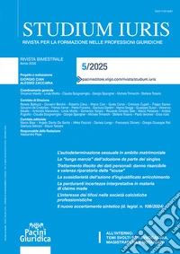 Studium iuris. Rivista per la formazione delle professioni giuridiche (2025). Vol. 5 libro
