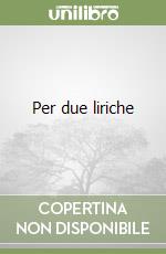 Per due liriche libro