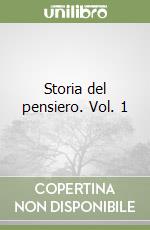 Storia del pensiero. Vol. 1 libro