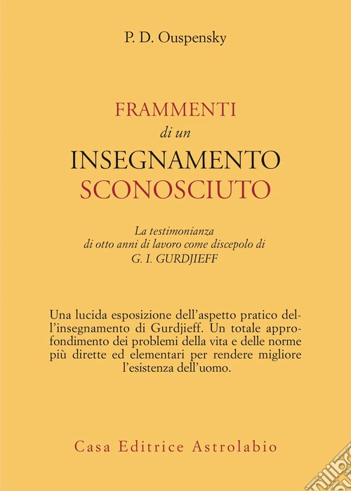 Frammenti di un insegnamento sconosciuto