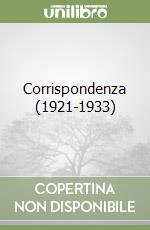 Corrispondenza (1921-1933) libro