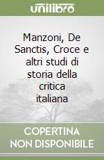 Manzoni, De Sanctis, Croce e altri studi di storia della critica italiana libro