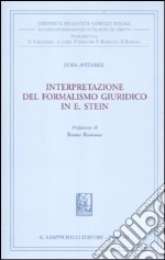 Interpretazione del formalismo giuridico in E. Stein libro