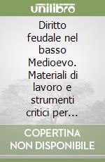 Diritto feudale nel basso Medioevo. Materiali di lavoro e strumenti critici per l'esegesi della glossa ordinaria ai Libri feudorum libro