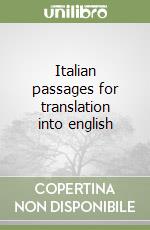 Italian passages for translation into english