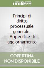 Principi di diritto processuale generale. Appendice di aggiornamento libro