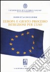Europa e giusto processo. Istruzioni per l'uso libro di Confalonieri Antonietta