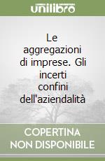 Le aggregazioni di imprese. Gli incerti confini dell'aziendalità libro