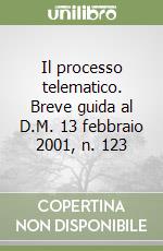 Il processo telematico. Breve guida al D.M. 13 febbraio 2001, n. 123