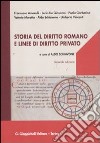 Storia del diritto romano e linee di diritto privato libro di Schiavone A. (cur.)