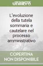 L'evoluzione della tutela sommaria e cautelare nel processo amministrativo libro