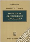 Manuale di ordinamento giudiziario libro