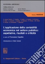 L'applicazione della contabilità economica nel settore pubblico: aspettative, risultati e criticità libro